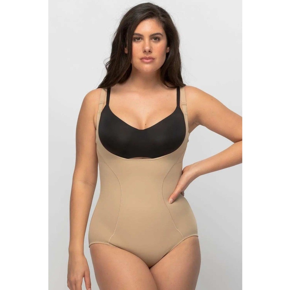 NWT Maidenform Ultimate Slimmer WYOB Bodybriefer S Body Nude Open Bust Shaper